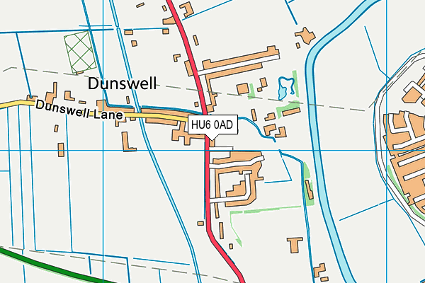 Dunswell Village Institute map (HU6 0AD) - OS VectorMap District (Ordnance Survey)