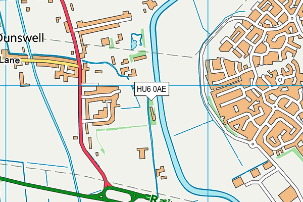 HU6 0AE map - OS VectorMap District (Ordnance Survey)
