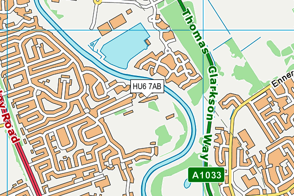 Haworth Park map (HU6 7AB) - OS VectorMap District (Ordnance Survey)