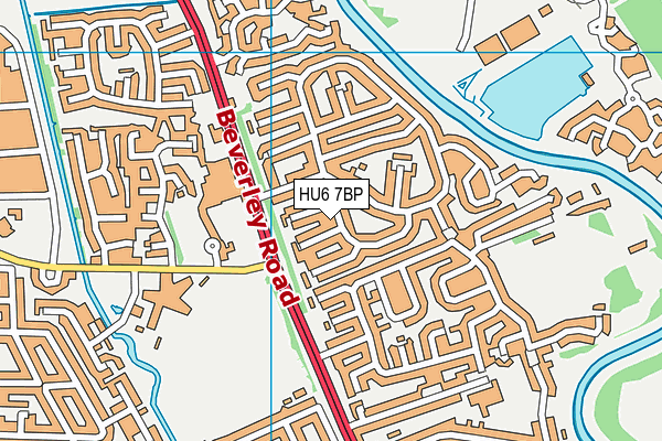 HU6 7BP map - OS VectorMap District (Ordnance Survey)