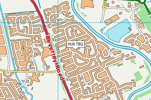HU6 7BQ map - OS VectorMap District (Ordnance Survey)
