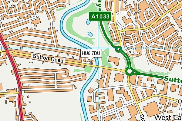 HU6 7DU map - OS VectorMap District (Ordnance Survey)