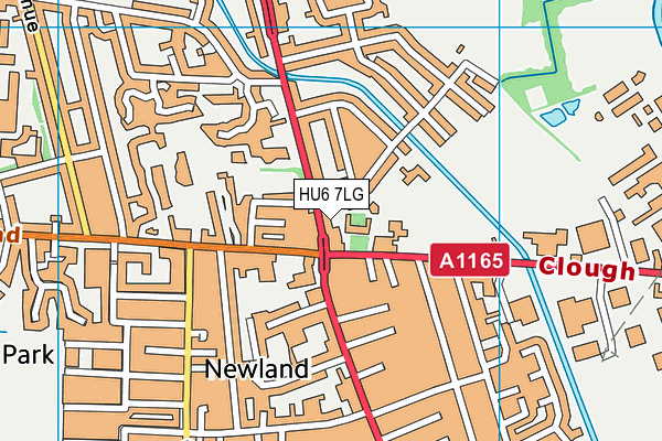 HU6 7LG map - OS VectorMap District (Ordnance Survey)