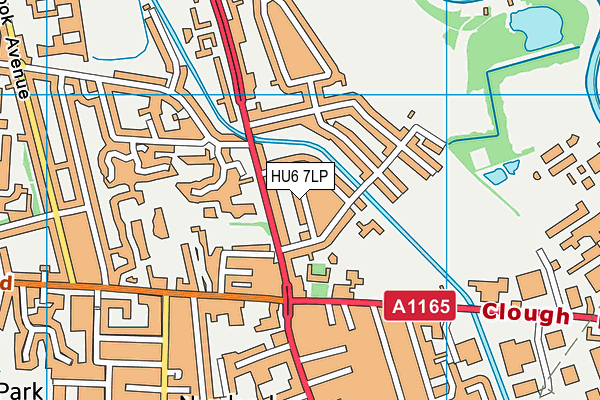 HU6 7LP map - OS VectorMap District (Ordnance Survey)