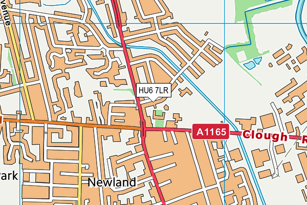 HU6 7LR map - OS VectorMap District (Ordnance Survey)