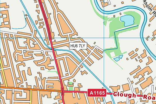 HU6 7LY map - OS VectorMap District (Ordnance Survey)