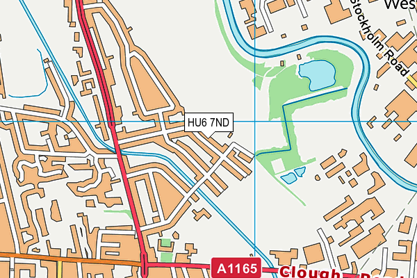 HU6 7ND map - OS VectorMap District (Ordnance Survey)