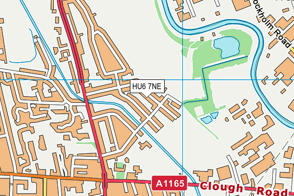 HU6 7NE map - OS VectorMap District (Ordnance Survey)