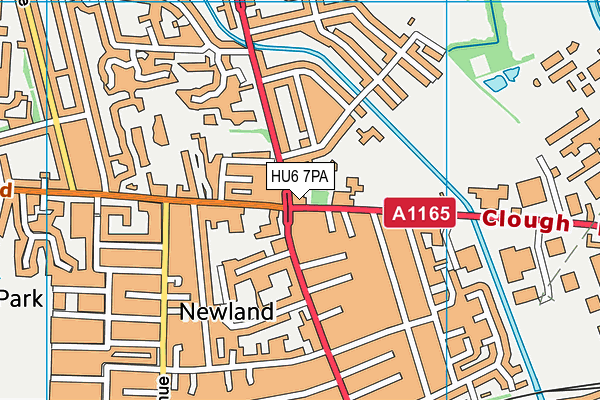 HU6 7PA map - OS VectorMap District (Ordnance Survey)