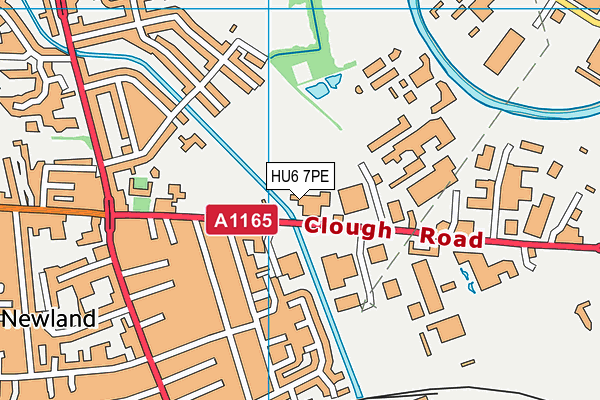 HU6 7PE map - OS VectorMap District (Ordnance Survey)