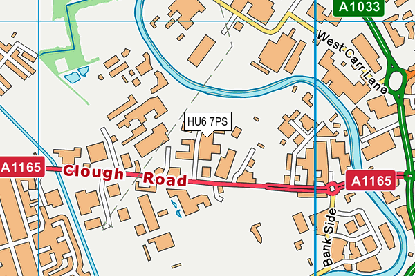 HU6 7PS map - OS VectorMap District (Ordnance Survey)
