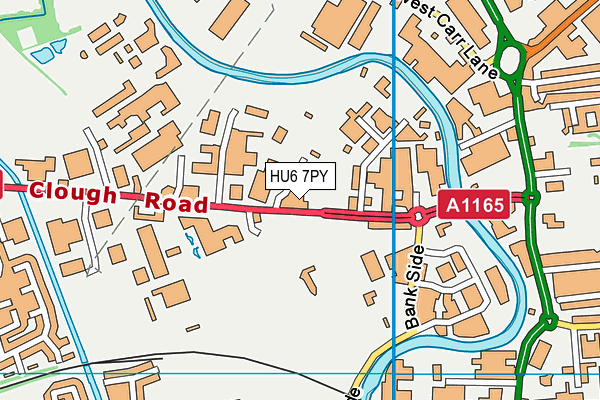 HU6 7PY map - OS VectorMap District (Ordnance Survey)