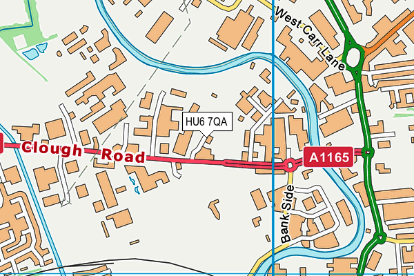 HU6 7QA map - OS VectorMap District (Ordnance Survey)