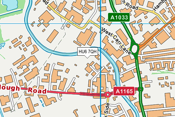 HU6 7QH map - OS VectorMap District (Ordnance Survey)