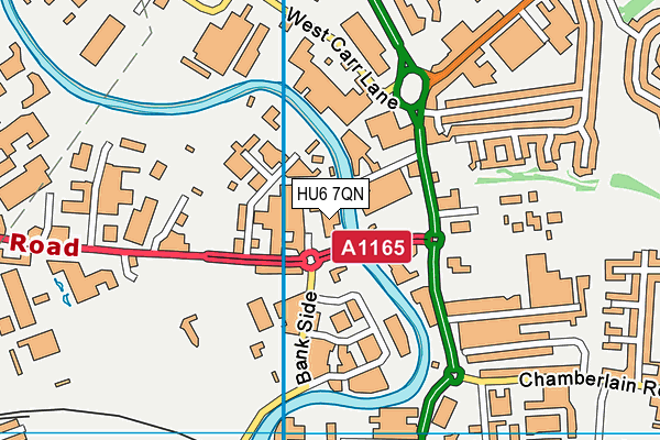 HU6 7QN map - OS VectorMap District (Ordnance Survey)