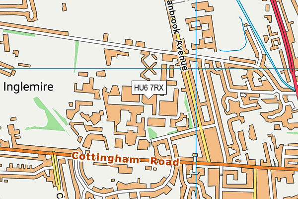 University of Hull map (HU6 7RX) - OS VectorMap District (Ordnance Survey)