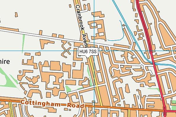 HU6 7SS map - OS VectorMap District (Ordnance Survey)