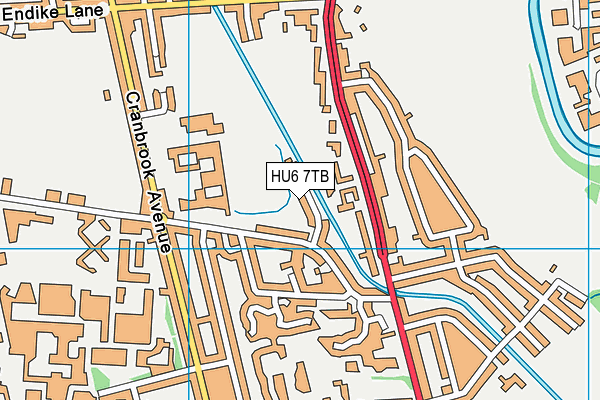 HU6 7TB map - OS VectorMap District (Ordnance Survey)