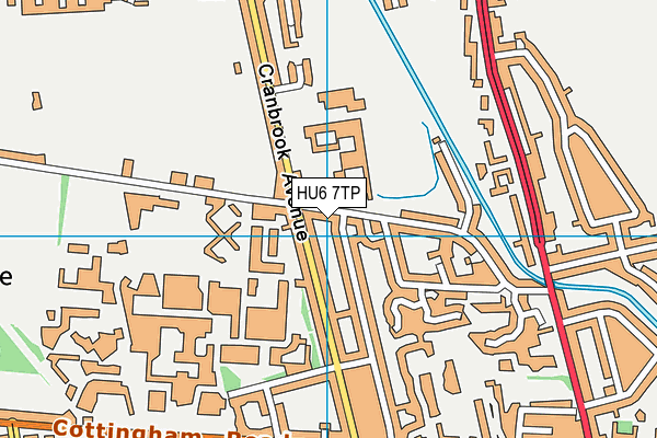 HU6 7TP map - OS VectorMap District (Ordnance Survey)