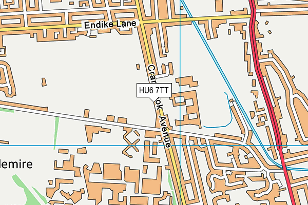 HU6 7TT map - OS VectorMap District (Ordnance Survey)