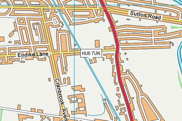 HU6 7UN map - OS VectorMap District (Ordnance Survey)