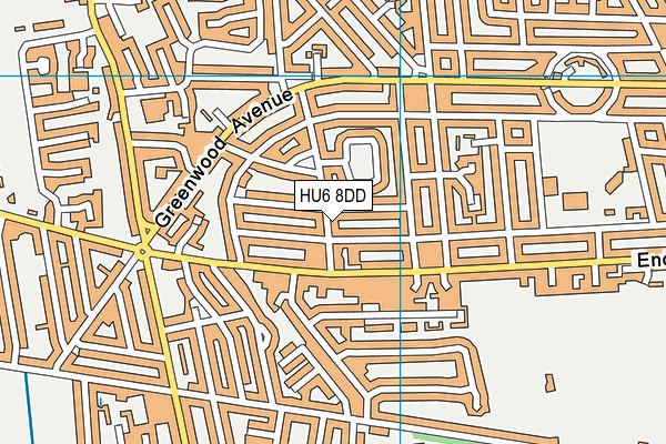 HU6 8DD map - OS VectorMap District (Ordnance Survey)