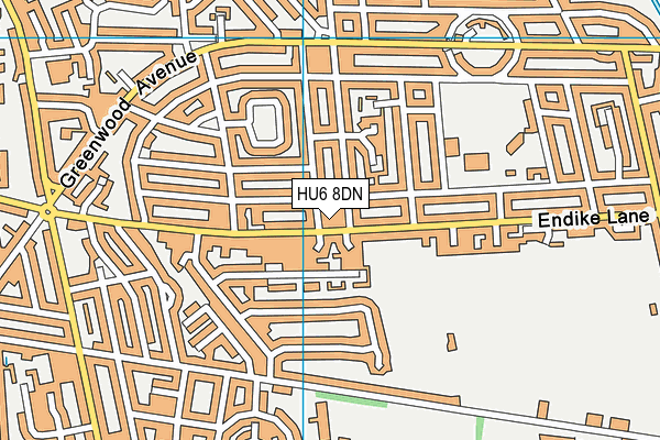 HU6 8DN map - OS VectorMap District (Ordnance Survey)