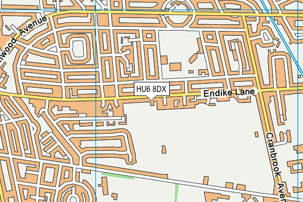 HU6 8DX map - OS VectorMap District (Ordnance Survey)