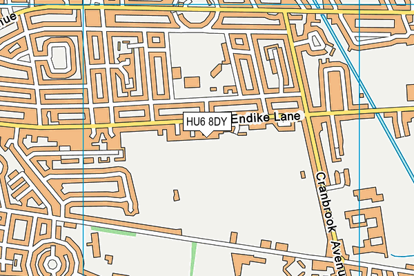 HU6 8DY map - OS VectorMap District (Ordnance Survey)