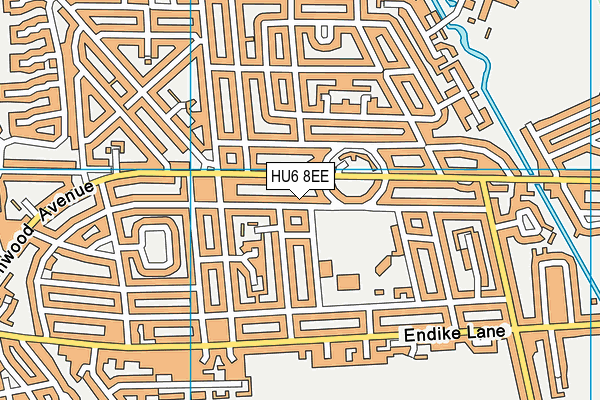 HU6 8EE map - OS VectorMap District (Ordnance Survey)