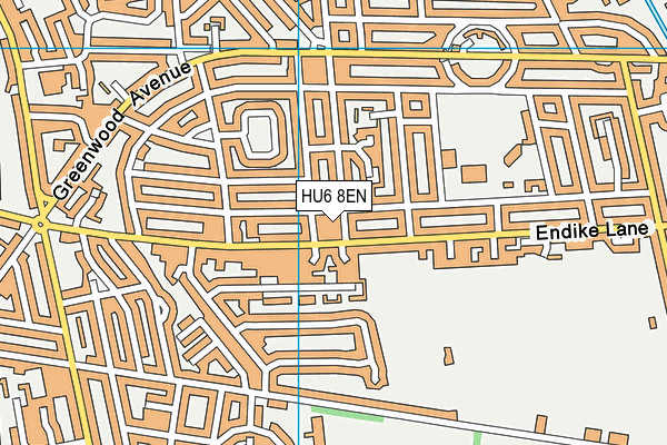 HU6 8EN map - OS VectorMap District (Ordnance Survey)