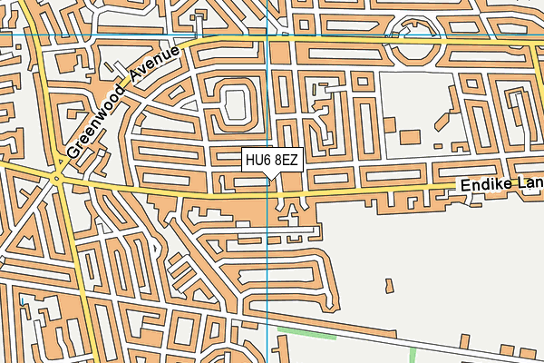 HU6 8EZ map - OS VectorMap District (Ordnance Survey)