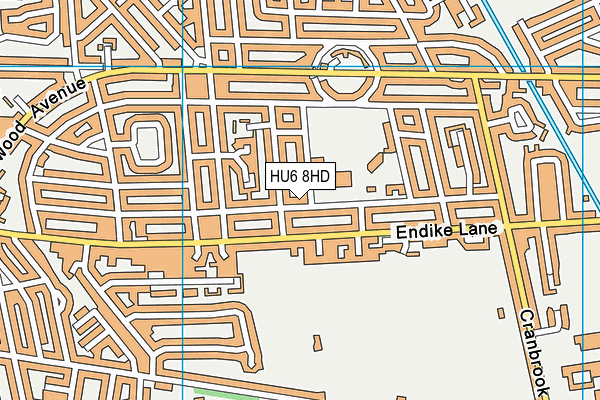 The Green Way Academy map (HU6 8HD) - OS VectorMap District (Ordnance Survey)