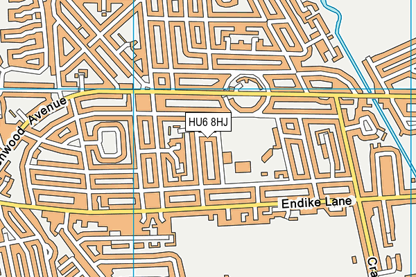 HU6 8HJ map - OS VectorMap District (Ordnance Survey)