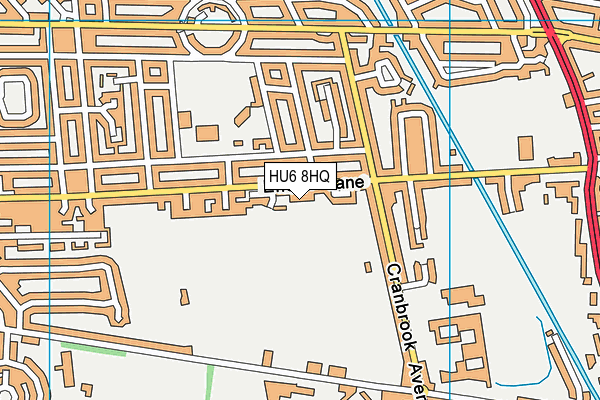 HU6 8HQ map - OS VectorMap District (Ordnance Survey)