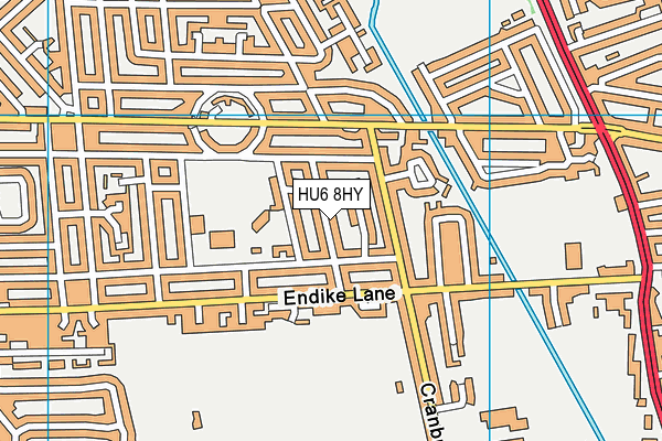 HU6 8HY map - OS VectorMap District (Ordnance Survey)