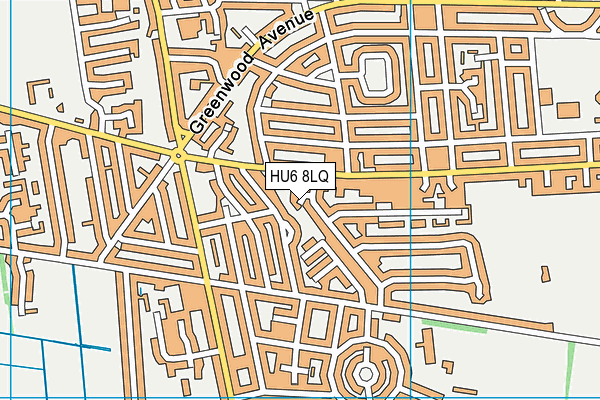 HU6 8LQ map - OS VectorMap District (Ordnance Survey)