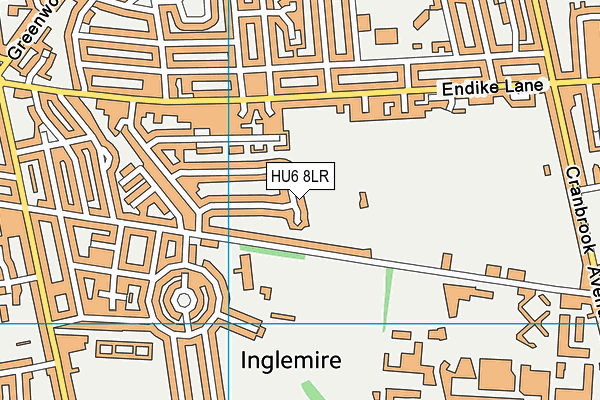 HU6 8LR map - OS VectorMap District (Ordnance Survey)