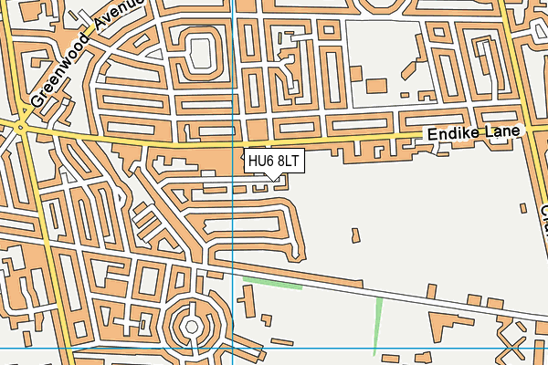 HU6 8LT map - OS VectorMap District (Ordnance Survey)