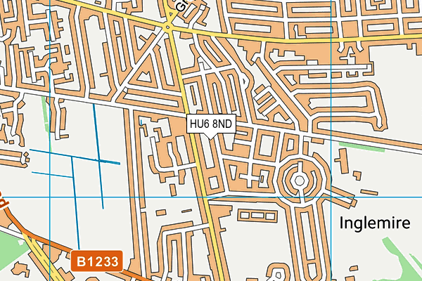 HU6 8ND map - OS VectorMap District (Ordnance Survey)