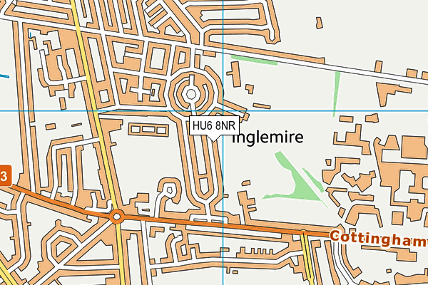 HU6 8NR map - OS VectorMap District (Ordnance Survey)