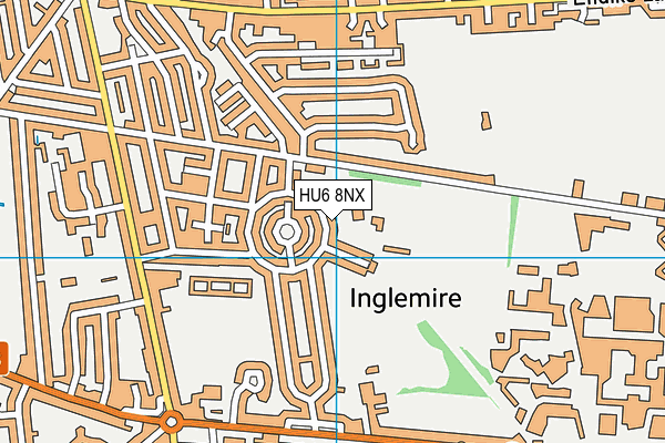 HU6 8NX map - OS VectorMap District (Ordnance Survey)