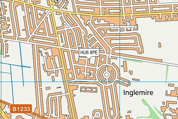 HU6 8PE map - OS VectorMap District (Ordnance Survey)