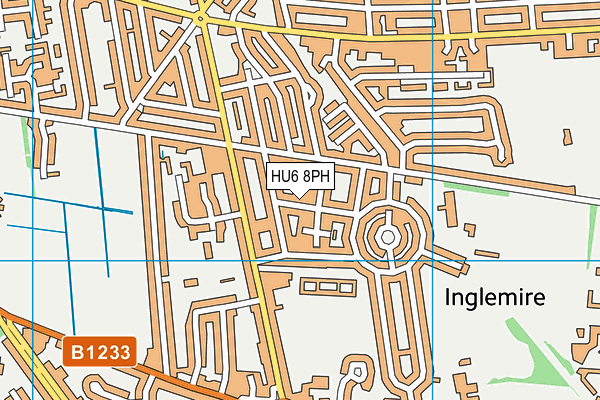 HU6 8PH map - OS VectorMap District (Ordnance Survey)