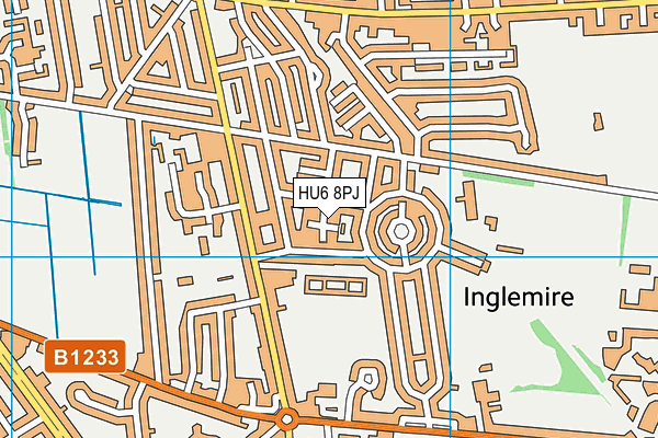 HU6 8PJ map - OS VectorMap District (Ordnance Survey)