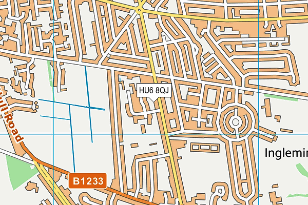 HU6 8QJ map - OS VectorMap District (Ordnance Survey)