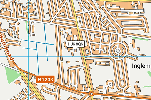 HU6 8QN map - OS VectorMap District (Ordnance Survey)