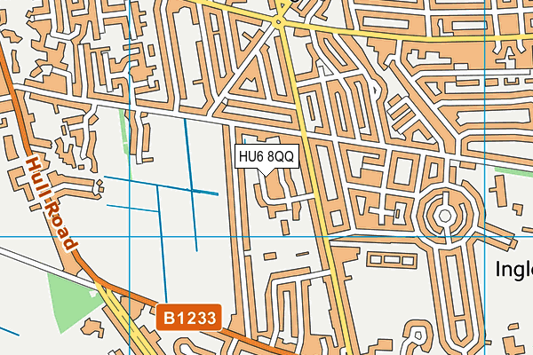 HU6 8QQ map - OS VectorMap District (Ordnance Survey)