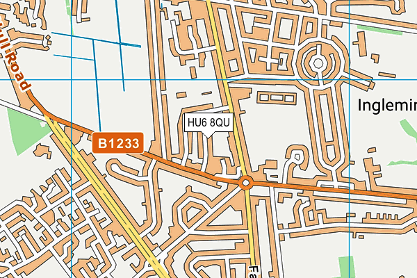 HU6 8QU map - OS VectorMap District (Ordnance Survey)