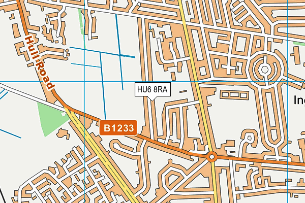 HU6 8RA map - OS VectorMap District (Ordnance Survey)